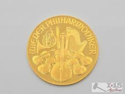 (1993) 2000 Schilling Vienna Philharmonic .999 Fine Gold Coin