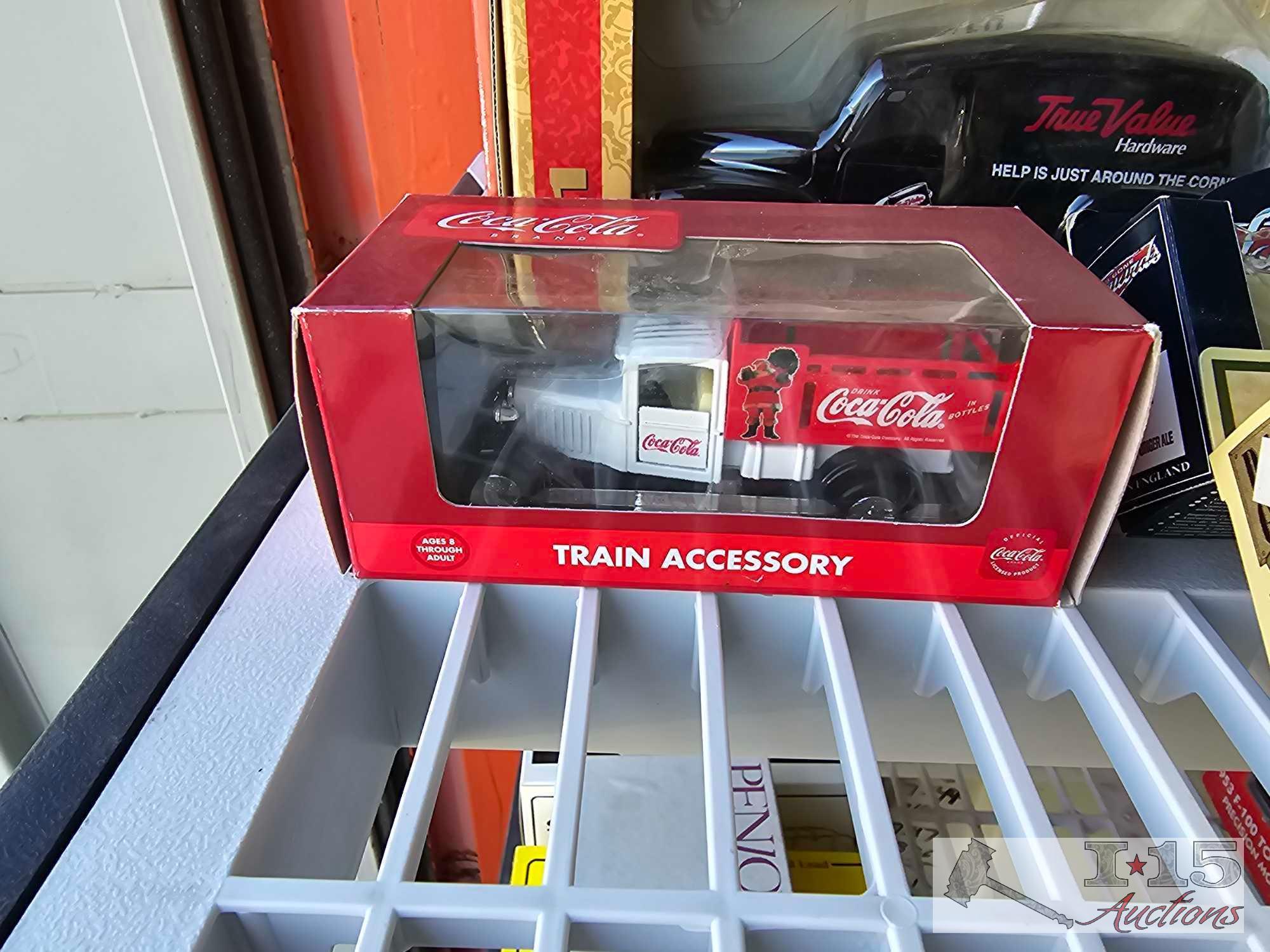 Die Cast Trucks, Train Accessories and Coin Banks