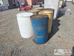 (6) 55 Gallon Empty Drums