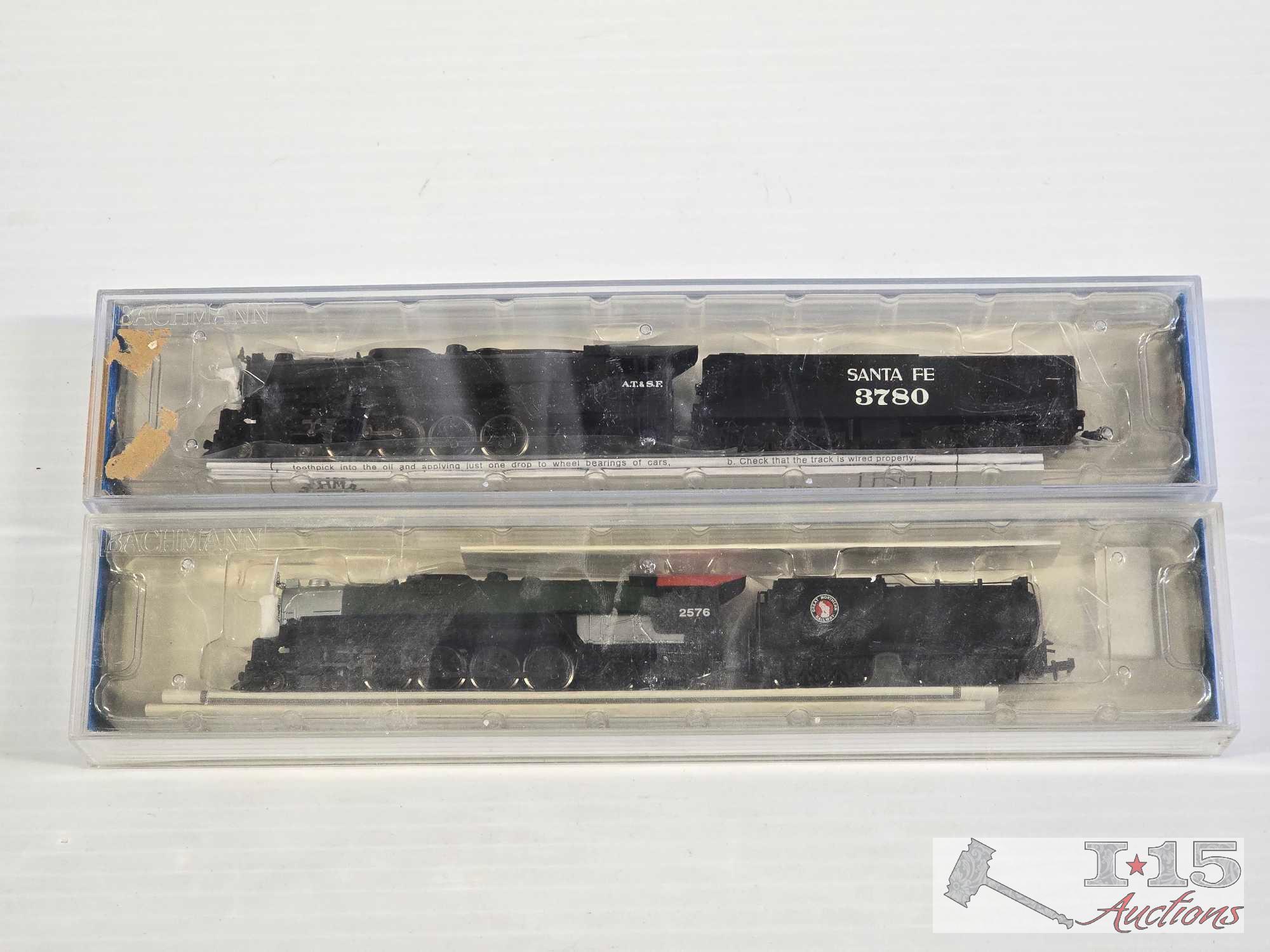 (5) Bachmann N Scale Locomotive Model Trains