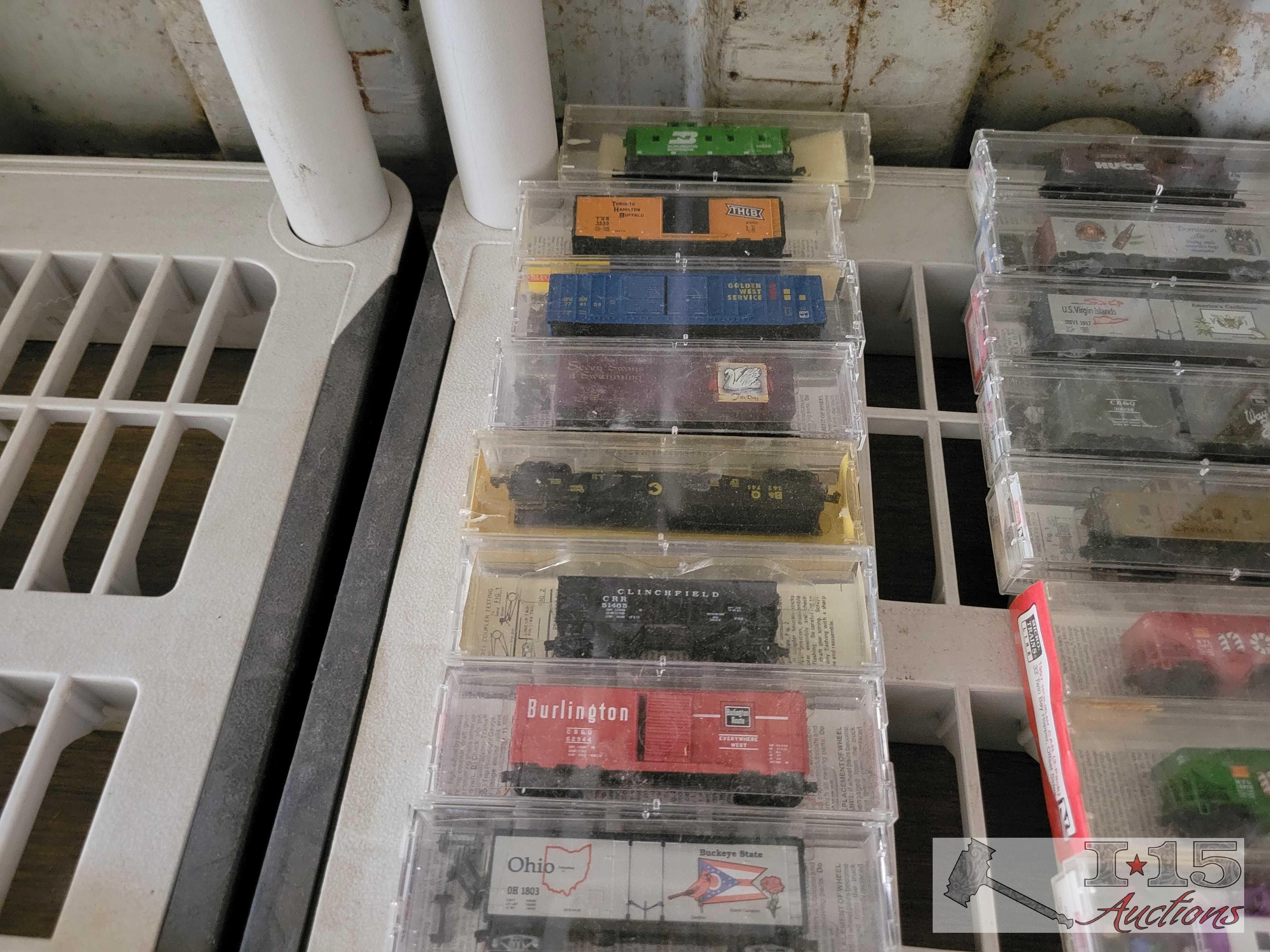 (75) Micro Trains N - Scale Model Train Cars