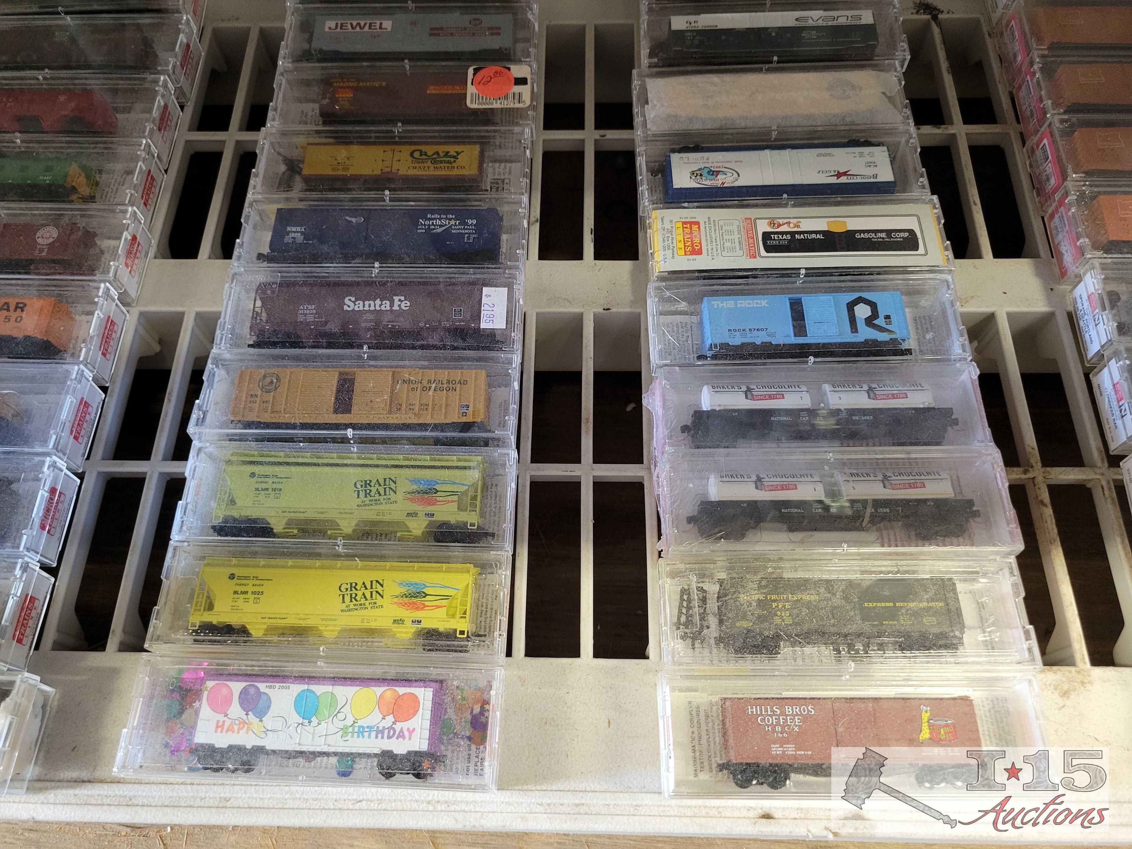 (73) Micro Trains N - Scale Model Train Cars