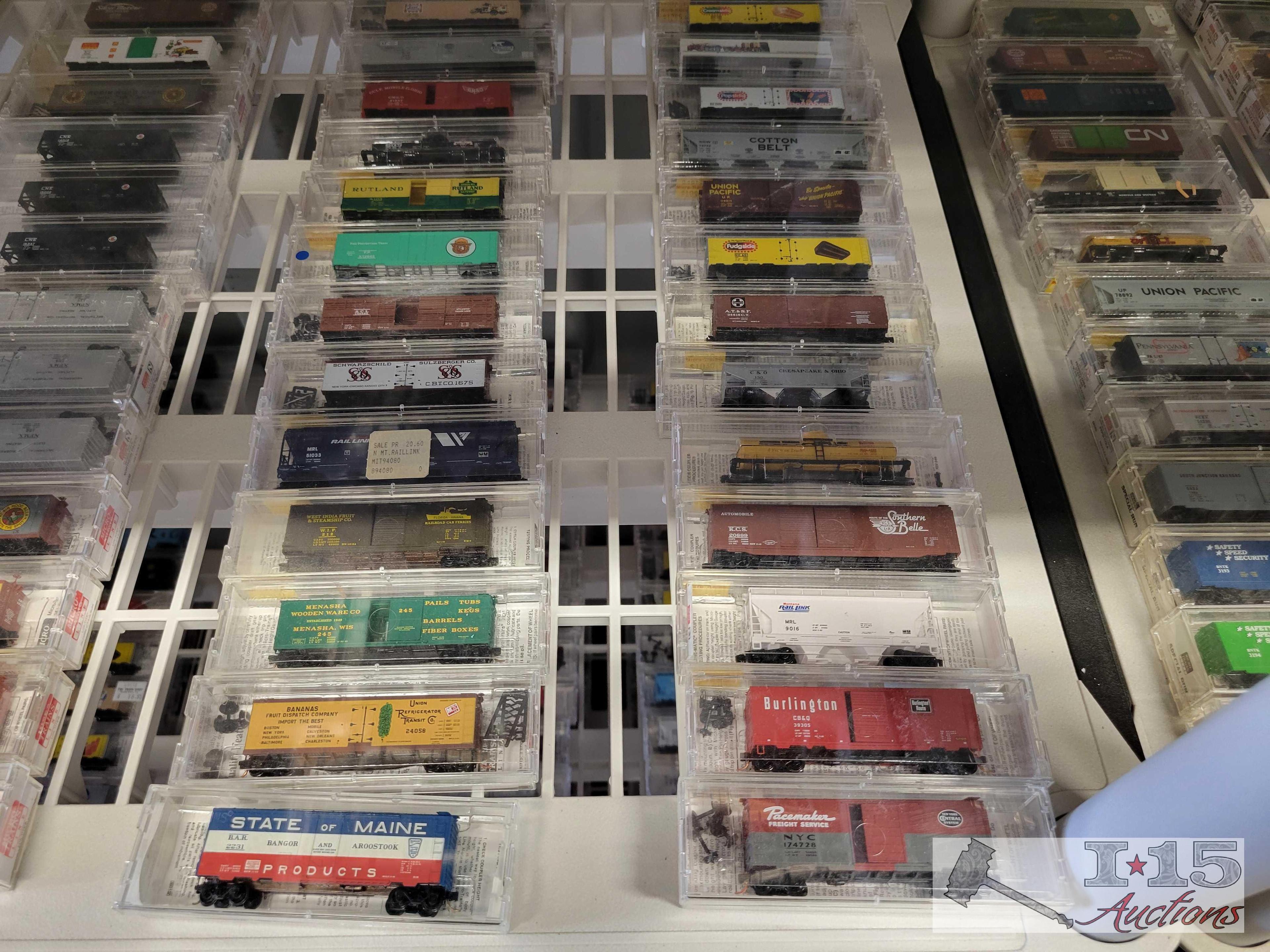 (73) Micro Trains N - Scale Model Train Cars