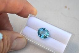 6.25 Carat Antique Oval Cut Swiss Blue Topaz