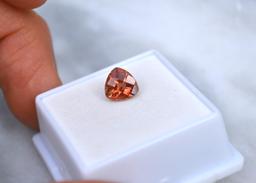 1.82 Carat Trillion Checkerboard Cut Oregon Sunstone