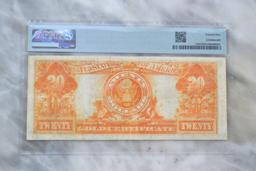 1922 $20 Gold Certificate Graded 25