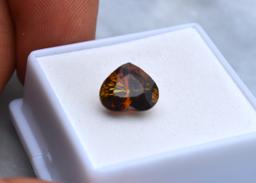 3.57 Carat Heart Shaped Phenomenal Bicolored Tourmaline