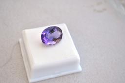 12.04 Carat Oval Cut Amethyst