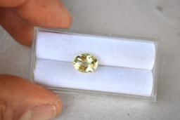 1.77 Carat Oval Checkerboard Cut Heliodor