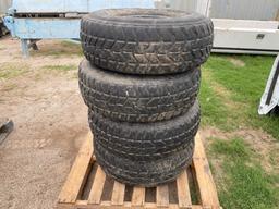 (4) Wrangler Tires Size 37x12.50R16.5LT