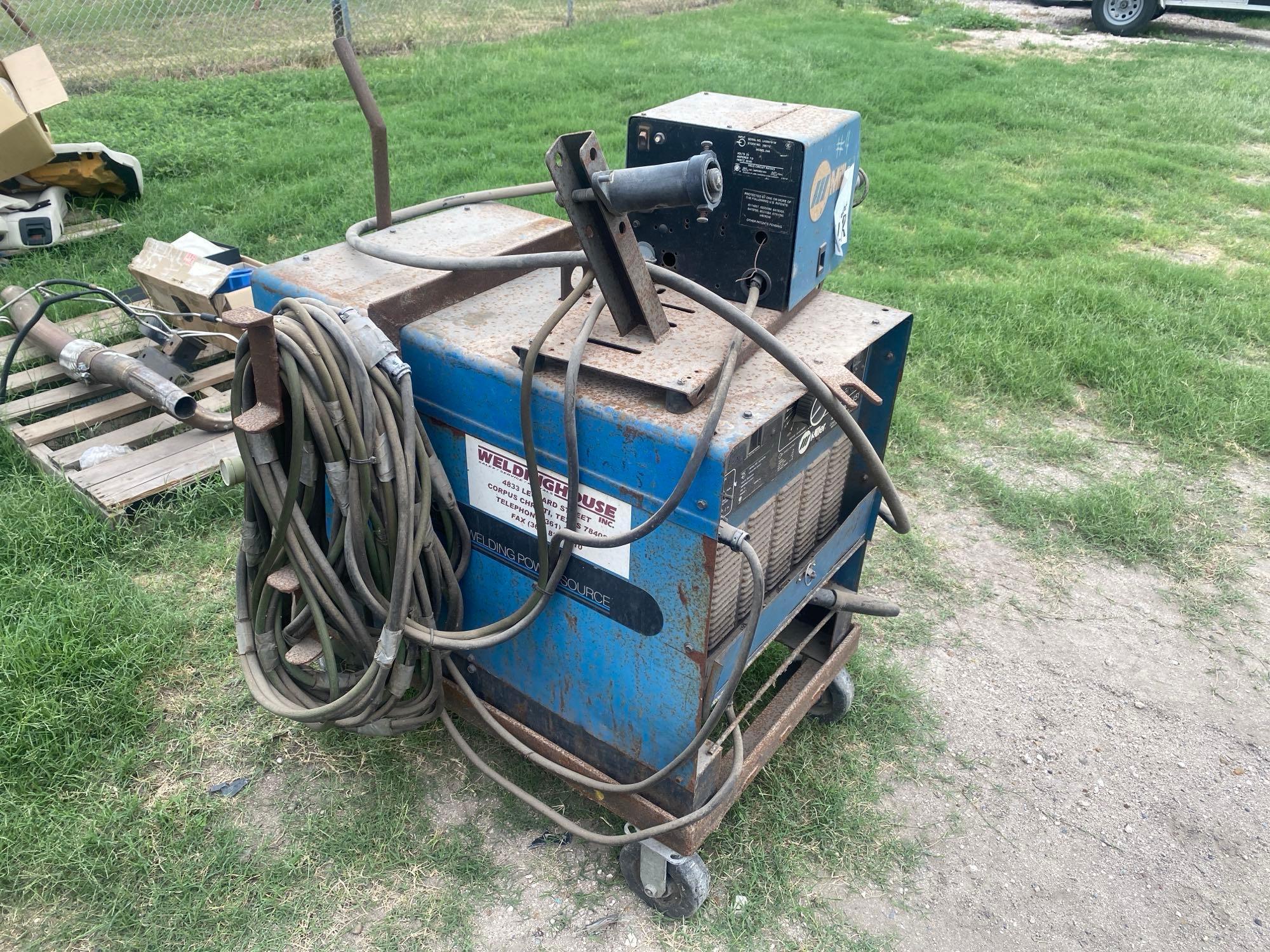 Miller Deltaweld 451 Arc Welder Srl No. KE16706, Miller 24V Wirefeeder Srl No. LH390791W