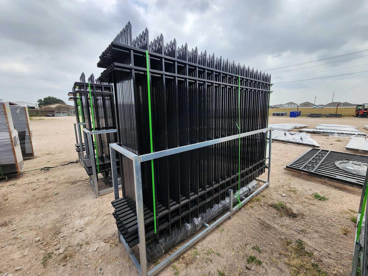 2024 Unused FENS Model FEN20 Galvanized Steel Fence, 20pcs. Fence Panels+21 Pcs. Posts w/Connectors