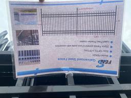 2024 Unused FENS Model FEN20 Galvanized Steel Fence, 20pcs. Fence Panels+21 Pcs. Posts w/Connectors