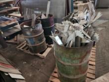 Gallon Drums of Scrap Metal, Vintage Projector