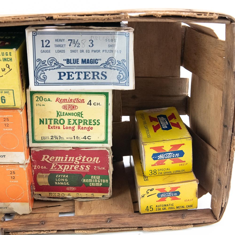 Various Empty Vintage Ammunition Boxes