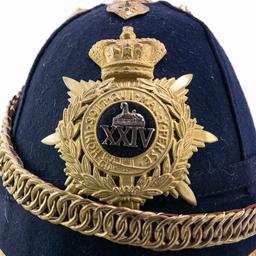 British 24th Of Foot Regiment Home Service Helmet