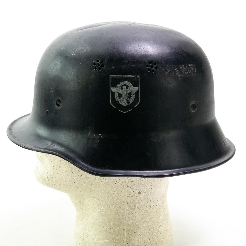 WWII German Fire Police Double Decal Helmet