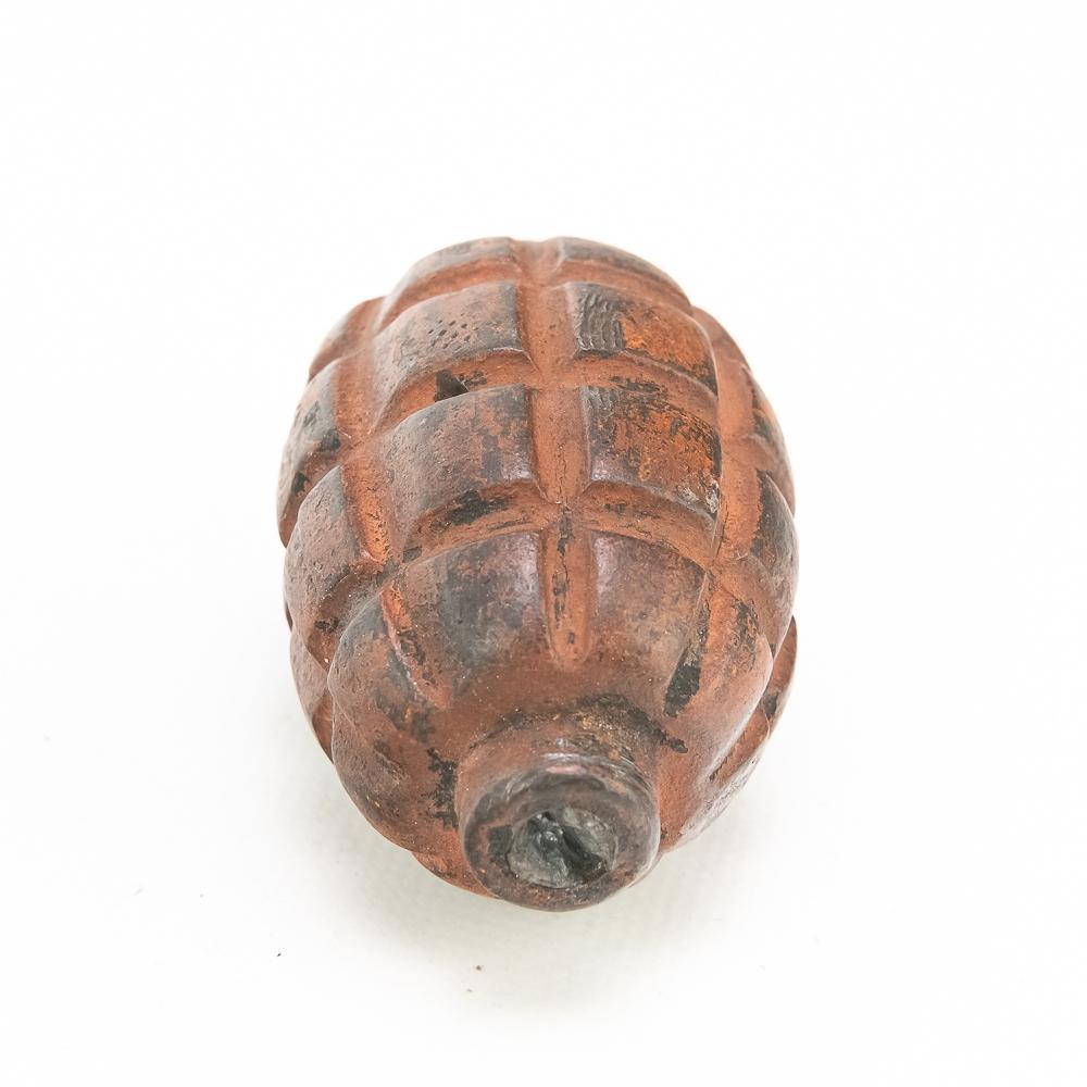 WWI US Mark I Red Practice Grenade W/ N Stamp