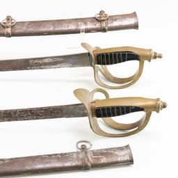 India Indian Talwar Sword Pair (2) Mid 20th Cen