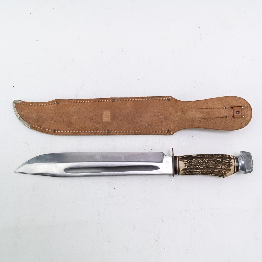 Vintage Edge Brand No.490 Stag Handle Bowie Knife