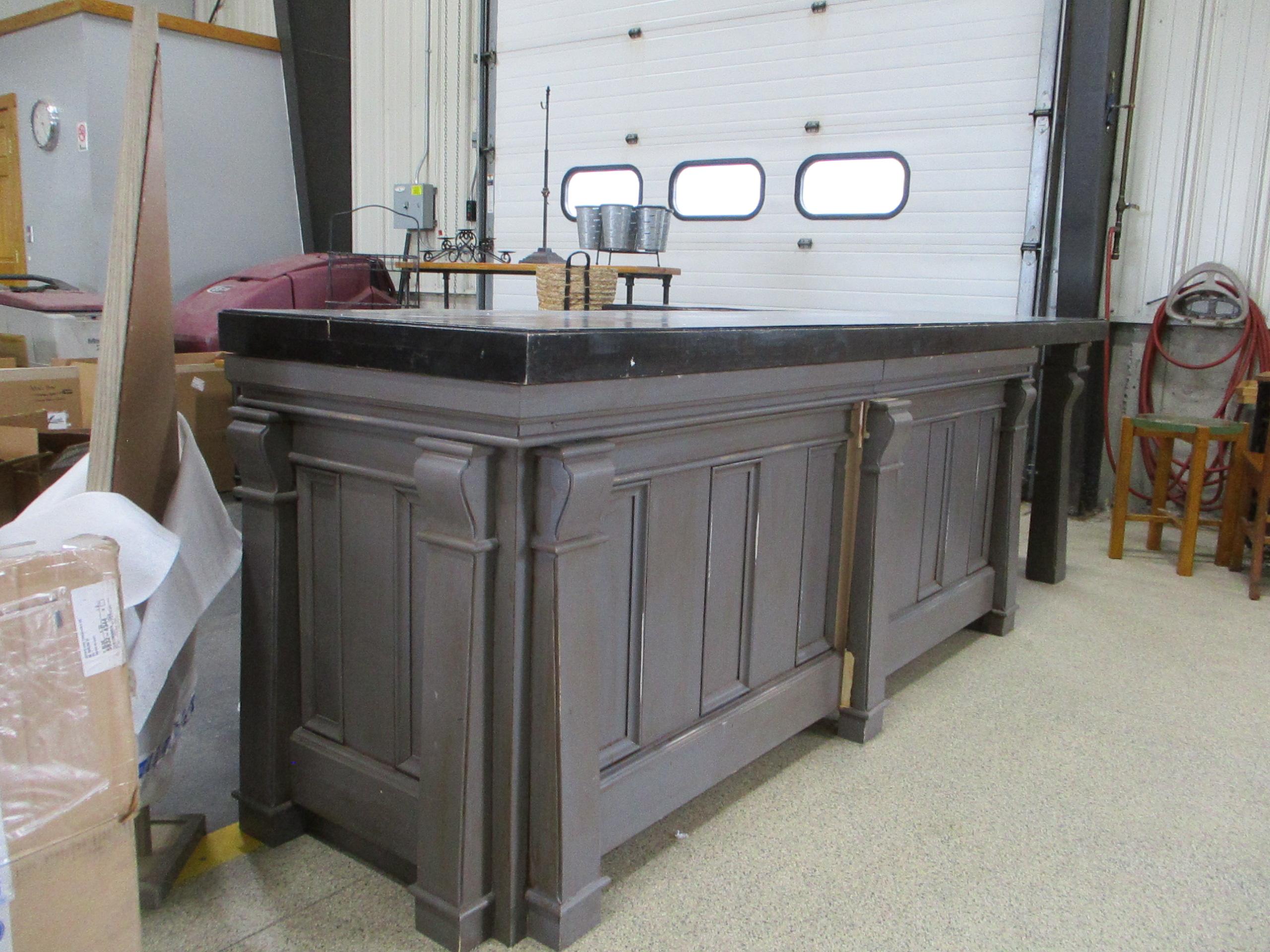 Beautiful display counter L shaped 6X9 ft. grey