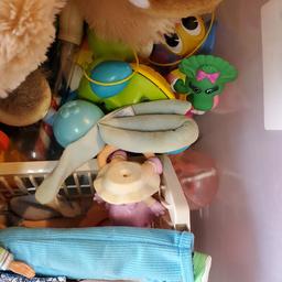 2 Totes of Stuffed Animals, Dolls, and Toys