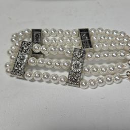 Choker Necklace with Coordinating Bracelet and Earrings