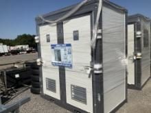 (606)UNUSED BASTONE PORTABLE TWO STALL TOILET