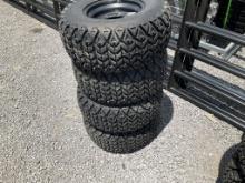 (4)25X10.00-12 NHS ATV TIRES/RIMS