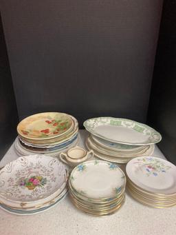 Large lot of plates saucers, one platter