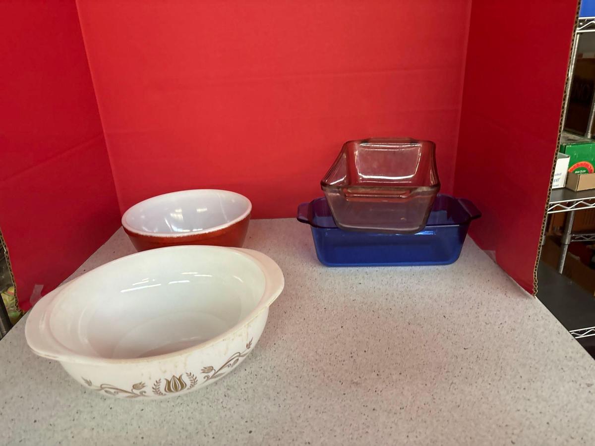 Pyrex Corning loaf pans