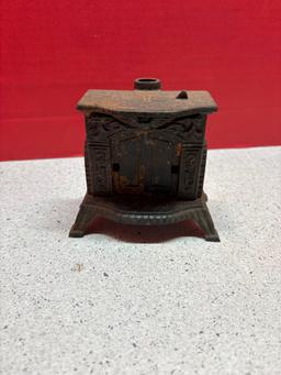 cast-iron covered bridge bank Crescent stove