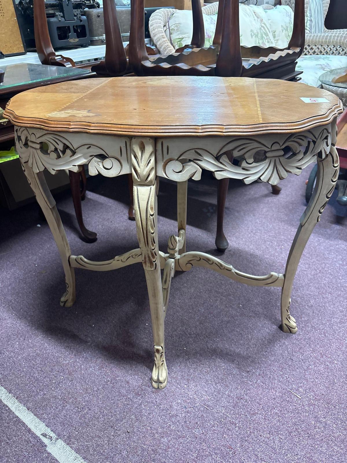 oval lamp table organ stool