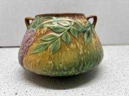 Roseville wisteria double handled vase