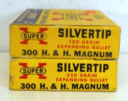 2 Full Vintage Boxes Western Super-X .300 Holland & Holland Magnum 180 gr. SilverTip Cartridges