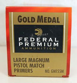 Full Brick (1,000) Federal Premium Large Magnum Pistol Match Primers for Reloading No. GM155M...