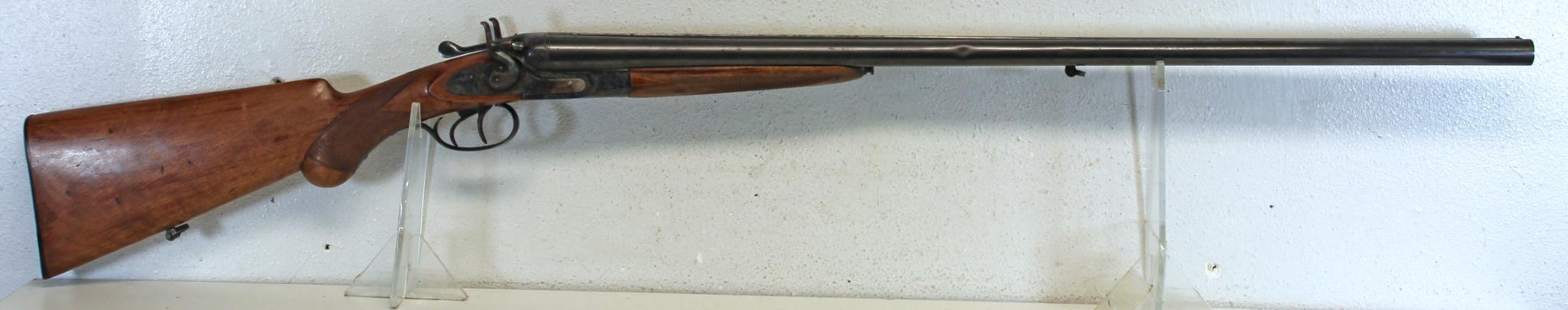 F....Dumoulin Liege French 12 Ga. Side by Side Percussion Shotgun Ding in Right Barrel... SN#63395..