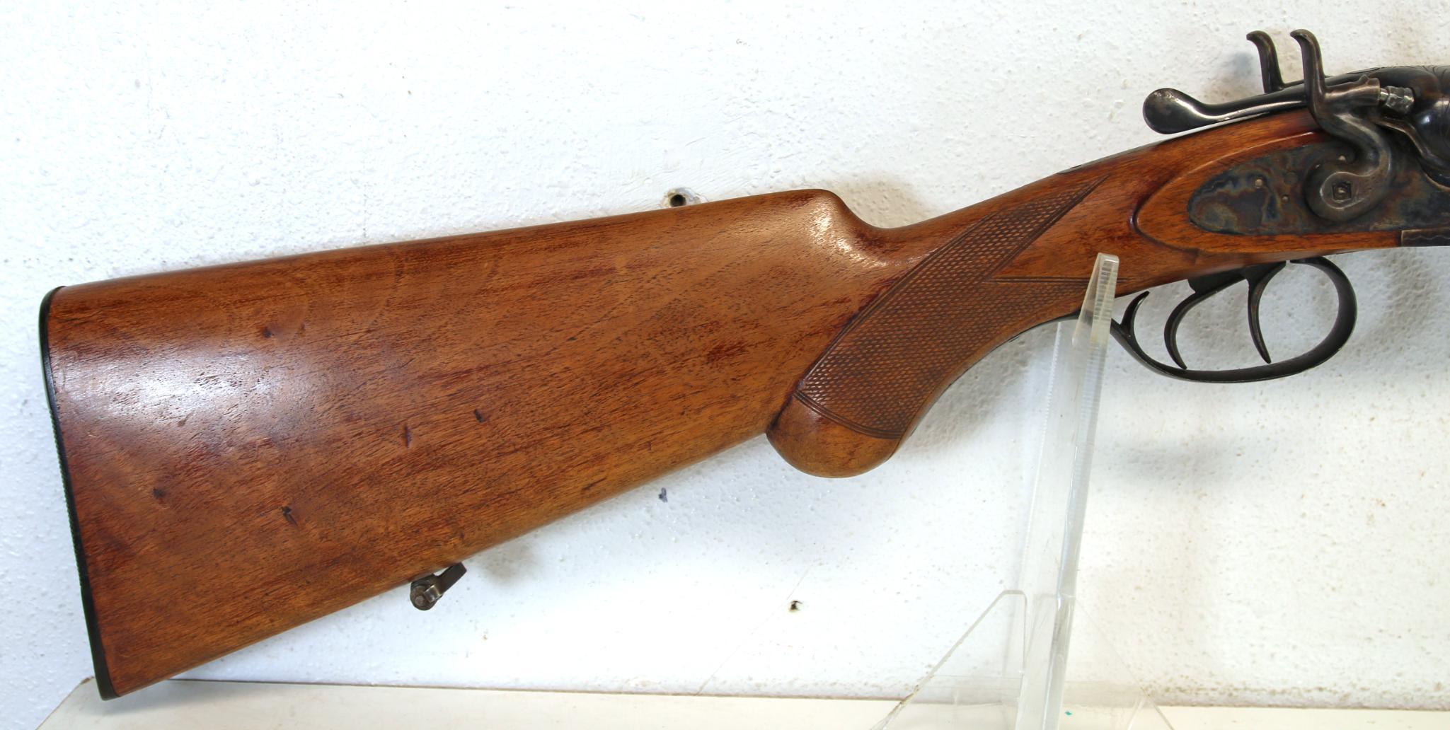 F....Dumoulin Liege French 12 Ga. Side by Side Percussion Shotgun Ding in Right Barrel... SN#63395..