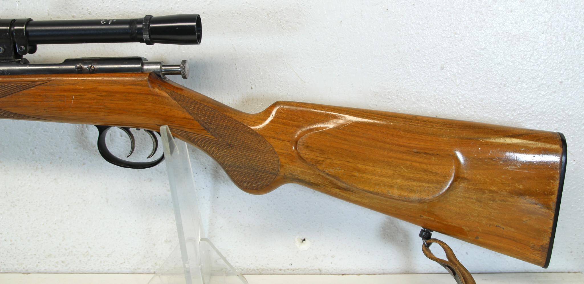 J.G. Anschutz .22 LR Double Set Trigger Single Shot Bolt Action Rifle w/German Lisenfeld...4x15 Scop