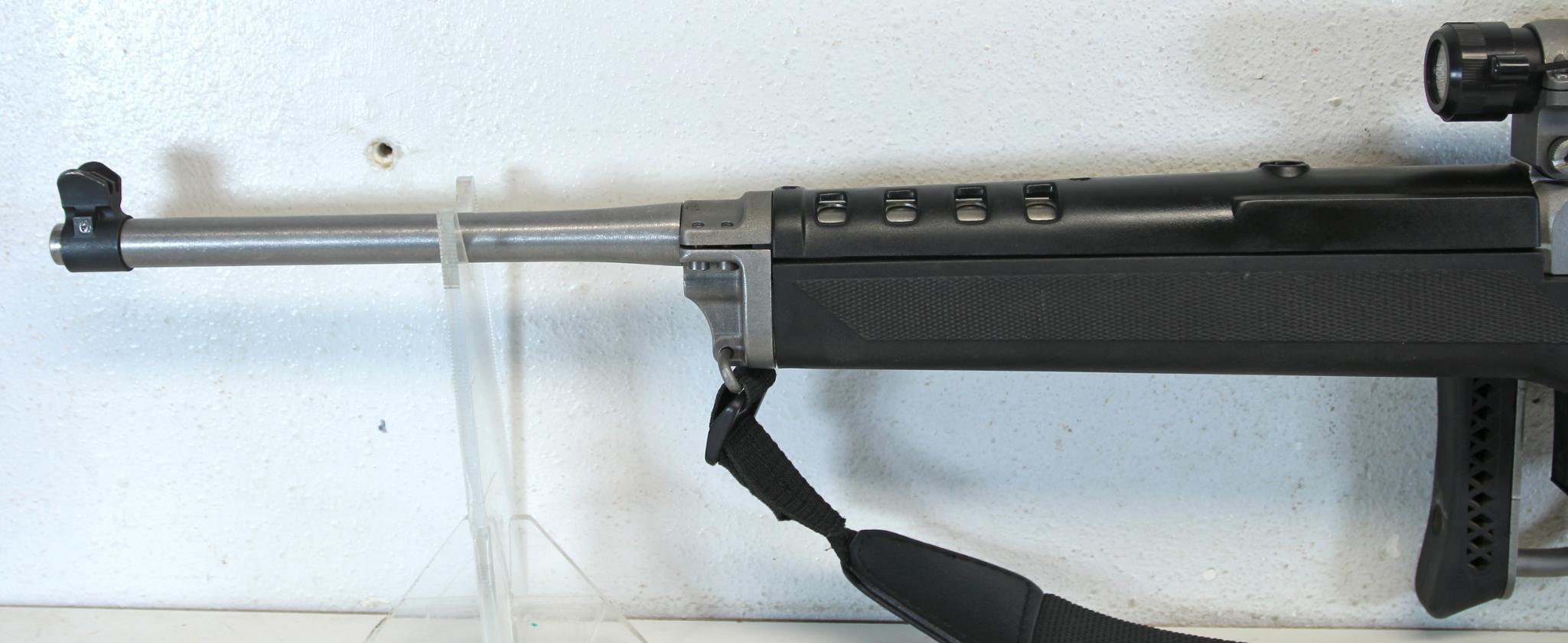 Ruger Mini-14 Ranch 7.62x39 Semi-Auto Rifle w/Folding Paratrooper Style Stock, BSA Scope Lightly