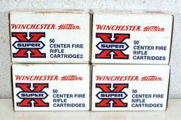 4 Full Boxes Winchester Western .22 Hornet 46 gr. HP Cartridges Ammunition...