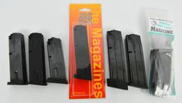 7 .40 Caliber Matte Black Metal Magazines