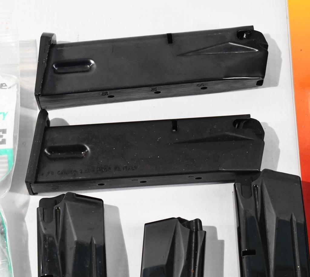 7 .40 Caliber Matte Black Metal Magazines