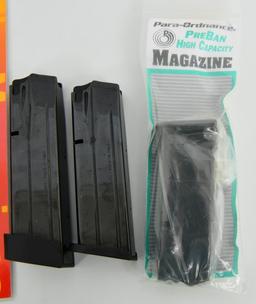 7 .40 Caliber Matte Black Metal Magazines