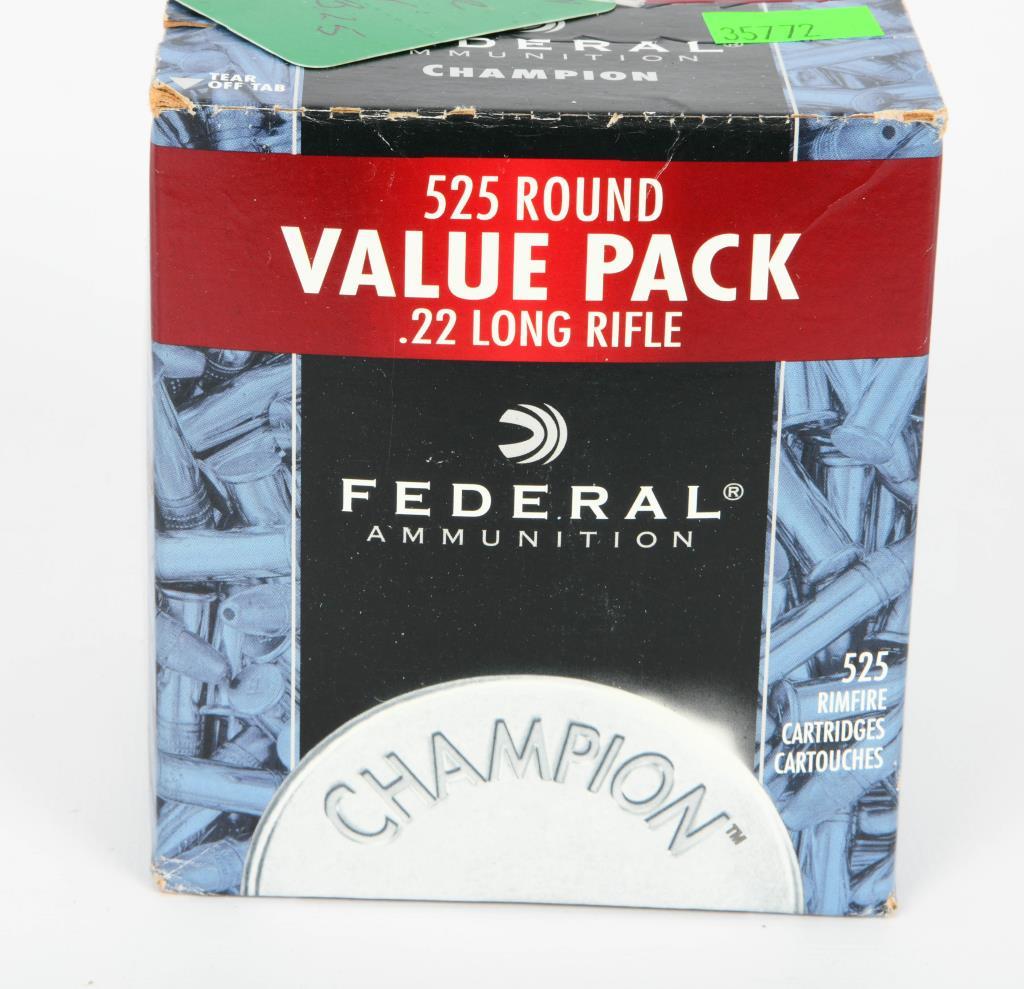 525 Rounds of Federal Champion .22 LR Ammo