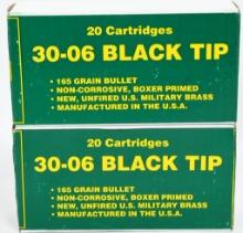 40 Rounds Of .30-06 Black Tipped Ammunition