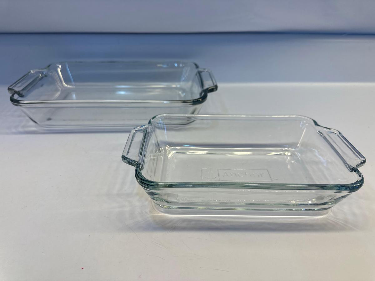 Anchor Glass Casserole Dish 8 x 11 Inches / Anchor Glass Casserole Dish 6 x 9 Inch