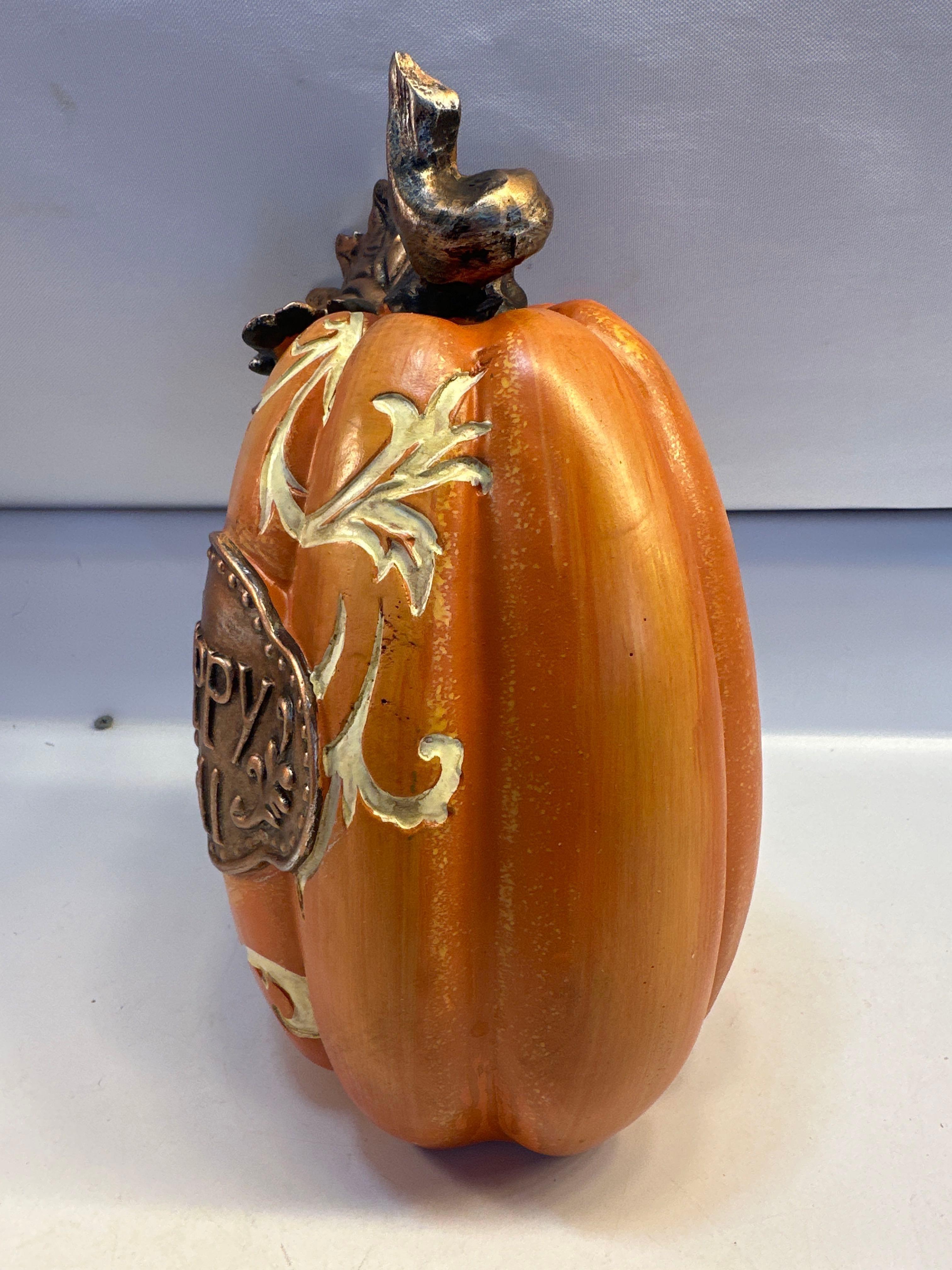 Happy Fall Wooden Pumpkin Decoration