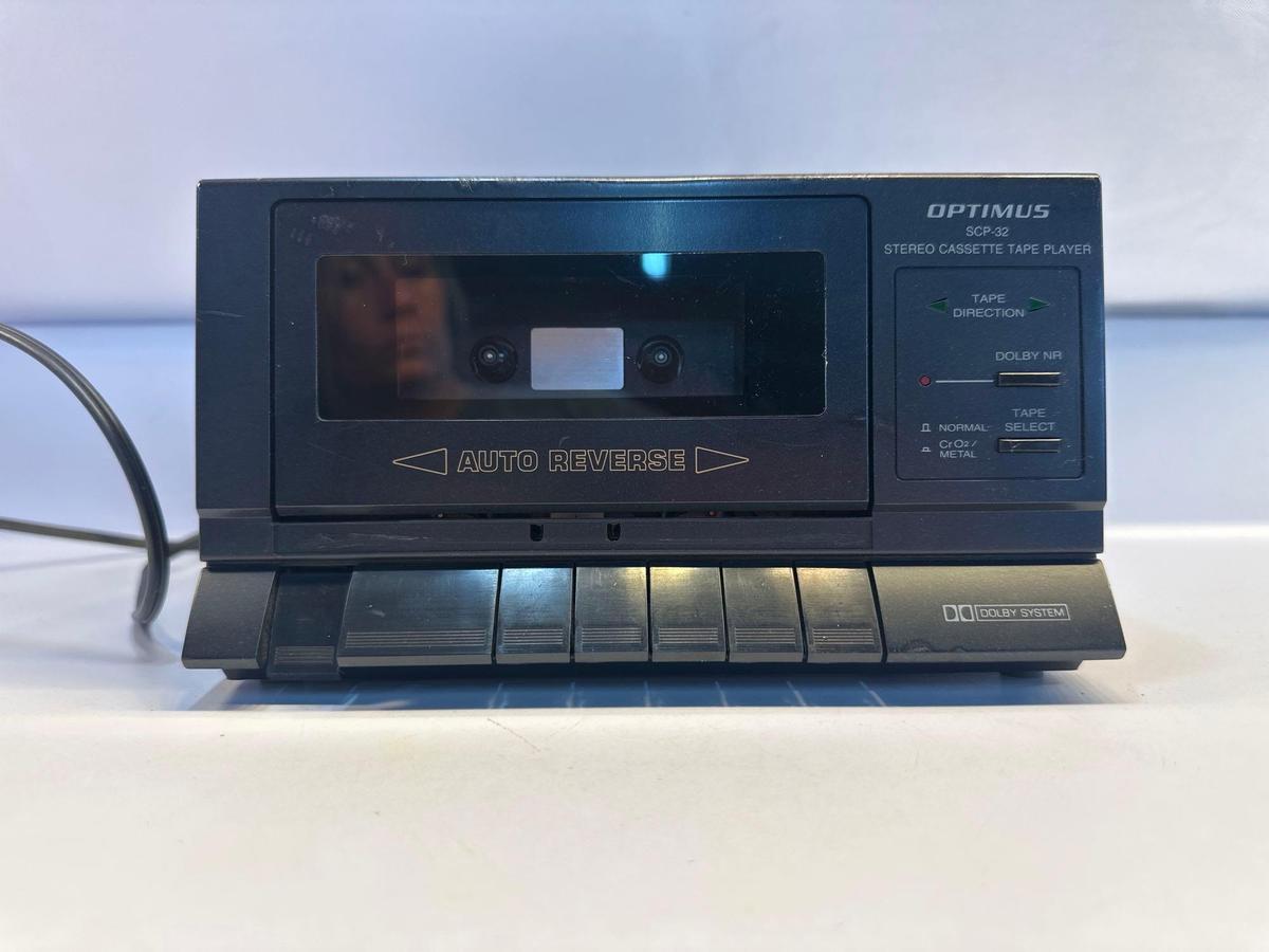 Optimus Stereo Cassette Tape Player