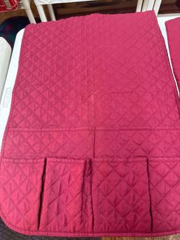 Burgundy Table Runner/ Burgundy Wall Hanging Organizer